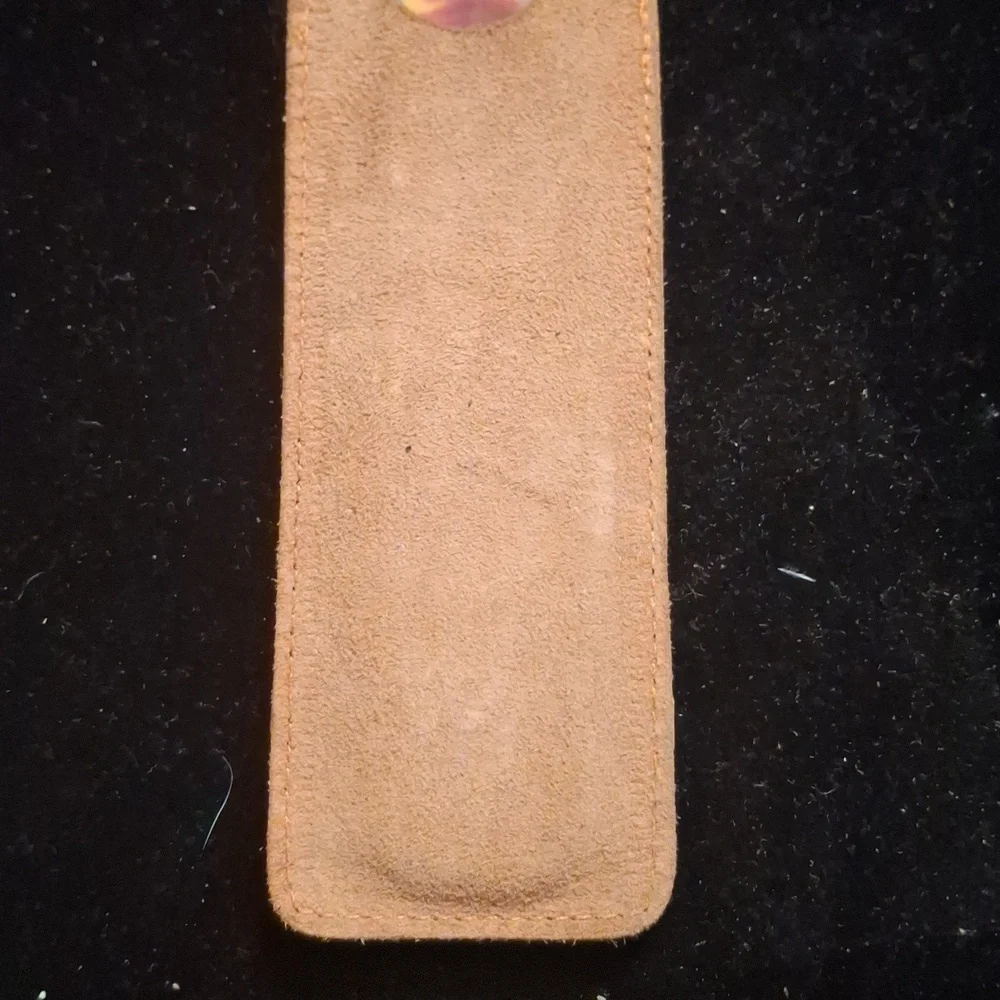 Vintage Tan Leather Comb Sleeve